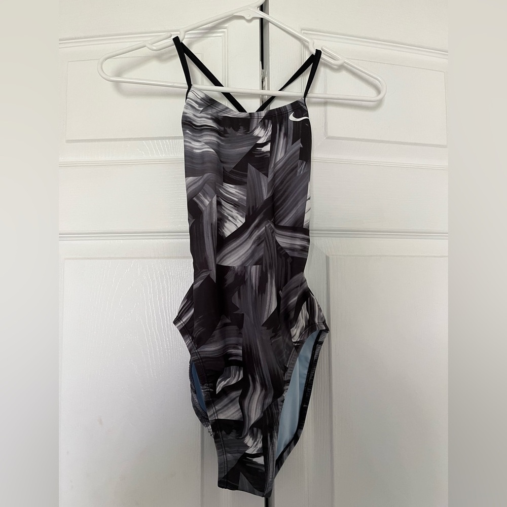 Nike Monochrome Abstract One-Piece Swimsuit